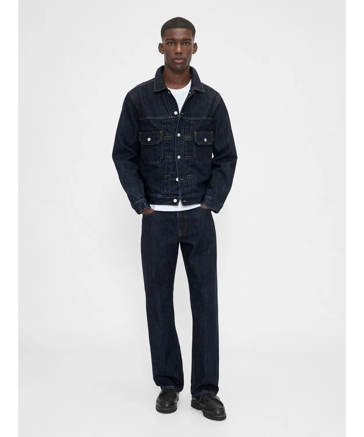 Джинсы свободного кроя Gap Heavyweight Relaxed Fit Straight Indigo Blue — фото 2