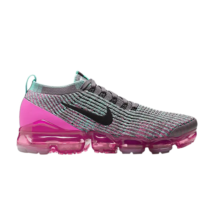 Кроссовки Nike Wmns Air VaporMax Flyknit 3 'Gunsmoke Fuchsia', серый