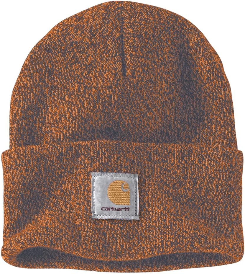

Carhartt мужская вязаная шапка с манжетой, Rust/Coal Marl
