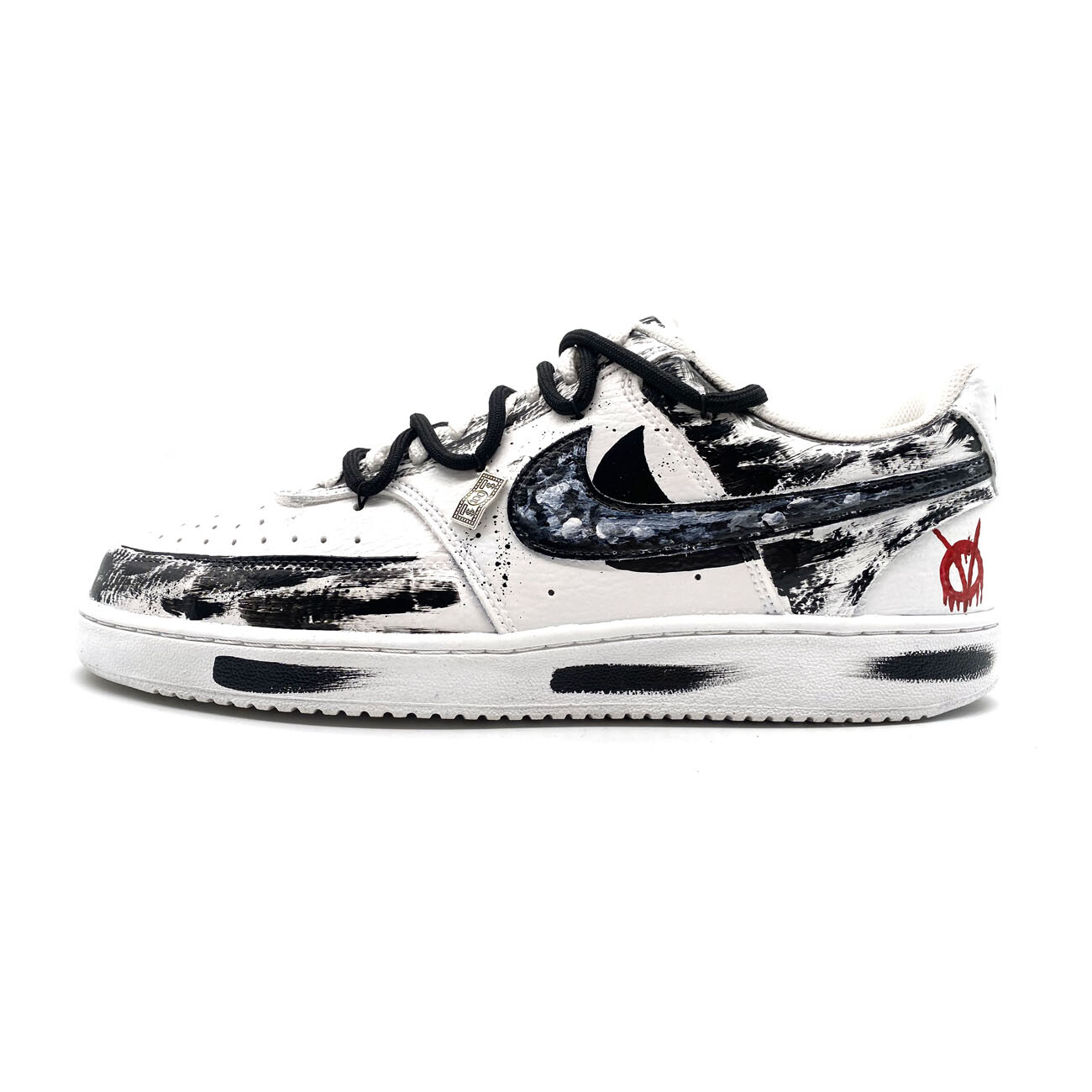 

Кроссовки Nike Court Vision 1 Skateboard Shoes Men Low-Top Black, Белый, Кроссовки Nike Court Vision 1 Skateboard Shoes Men Low-Top Black