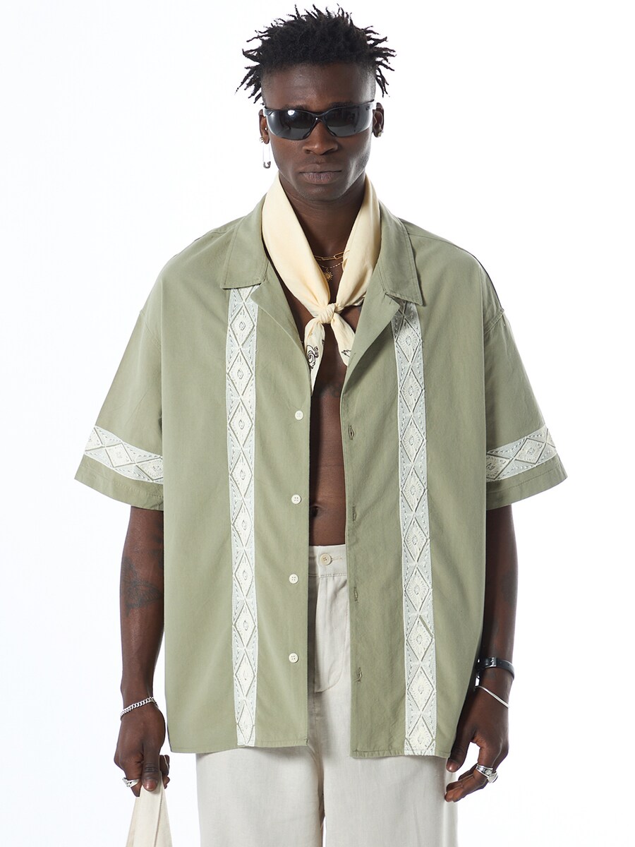 

Повседневная рубашка VAMOS CLO Comfort fit Button Up Shirt Stockton, хаки