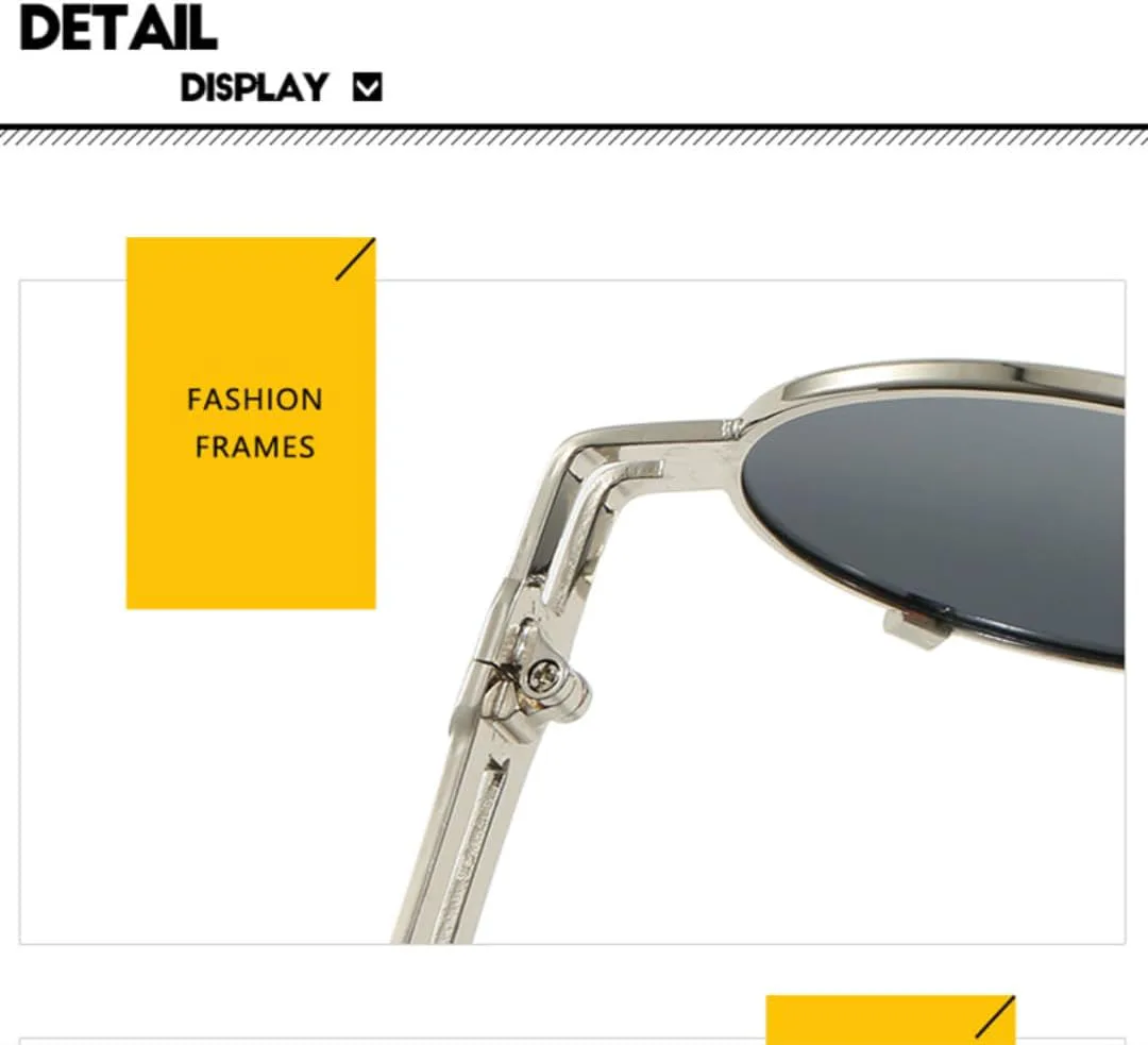 

Ретро маленькие овальные солнцезащитные очки для женщин, модные, с металлической оправой, защита от УФ-излучения UV400, для мужчин, в стиле панк TOIPASTN, M1303-c5