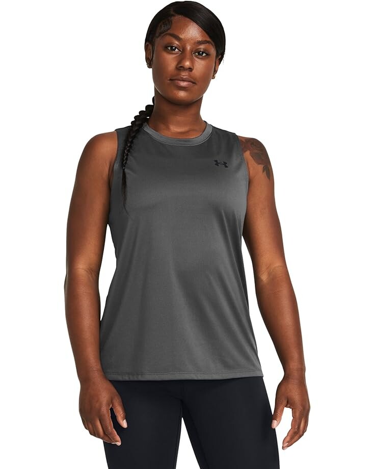 

Топ Under Armour Tech Tank Solid, цвет Castlerock/Black