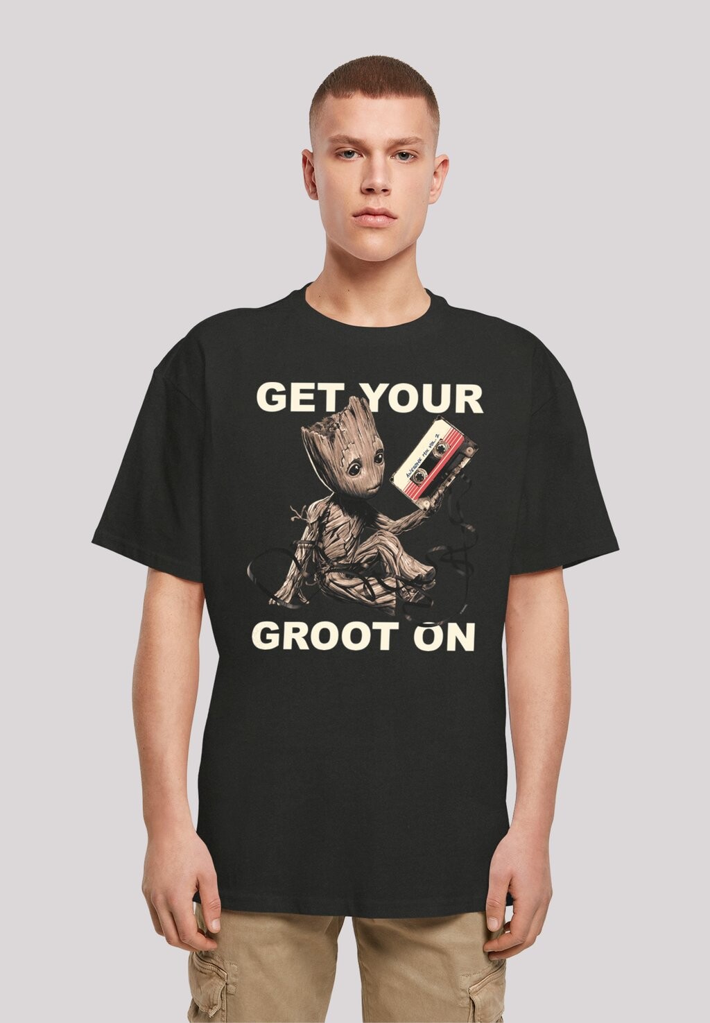 

Футболка с принтом GET YOUR GROOT F4NT4STIC, цвет black