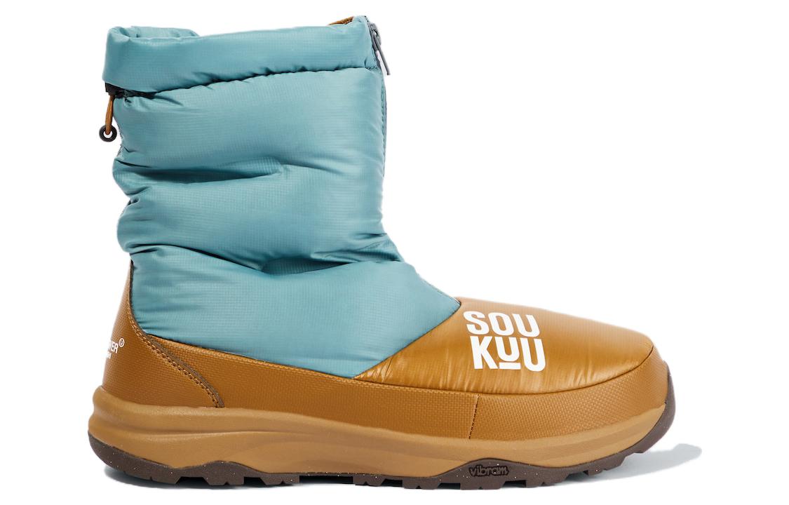 Женские зимние ботинки THE NORTH FACE X Undercover стеганые на кулиске, коричнево-голубой — фото 2