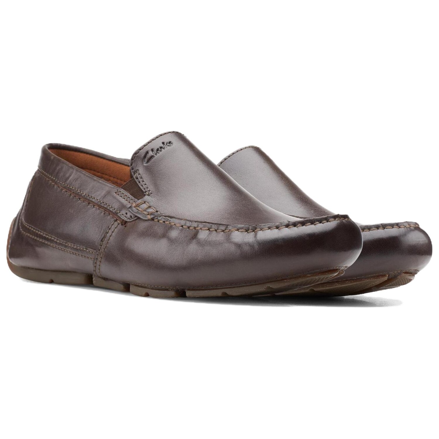Мужские повседневные мужские низкие темно-коричневые Clarks — фото 3