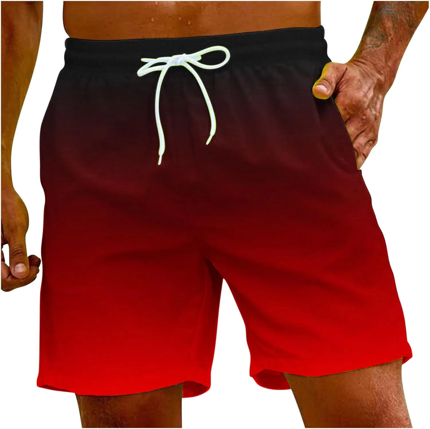 Мужские спортивные шорты Gradient Printing, Generic, Red