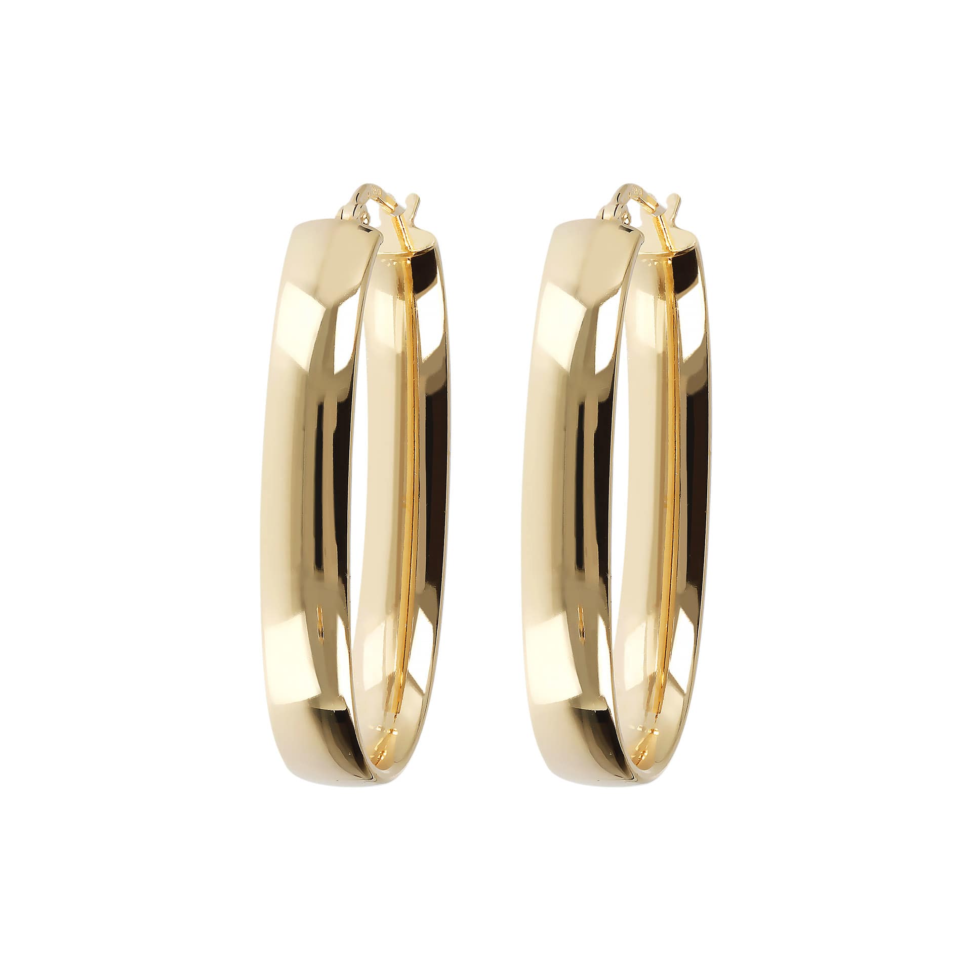 

Autentica - длинные овальные серьги-кольца Autentica, желтый