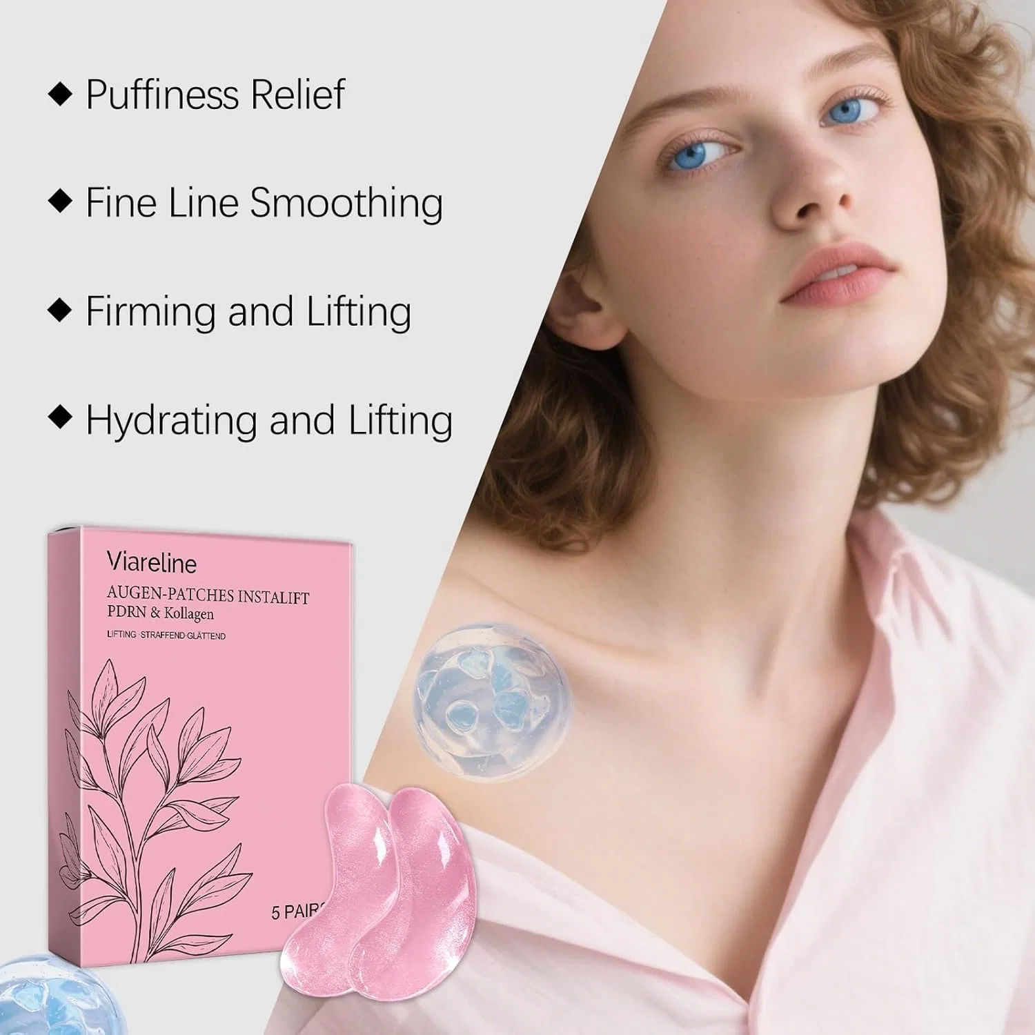 Патчи для глаз «InstaLift» с PDRN и коллагеном от illorya Meiion, Rosa — фото 4