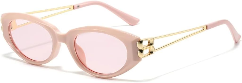 

Солнцезащитные очки для мужчин и женщин - защита UV400 - модель «кошачий глаз» с двойным острием, полые, для занятий спортом на открытом воздухе и вождения DSVIGF, Pink