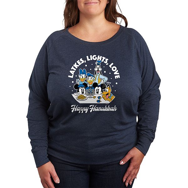 

Футболка с длинным рукавом French Terry Plus Size Disney, Heather Indigo, Фиолетовый, Футболка с длинным рукавом French Terry Plus Size Disney, Heather Indigo