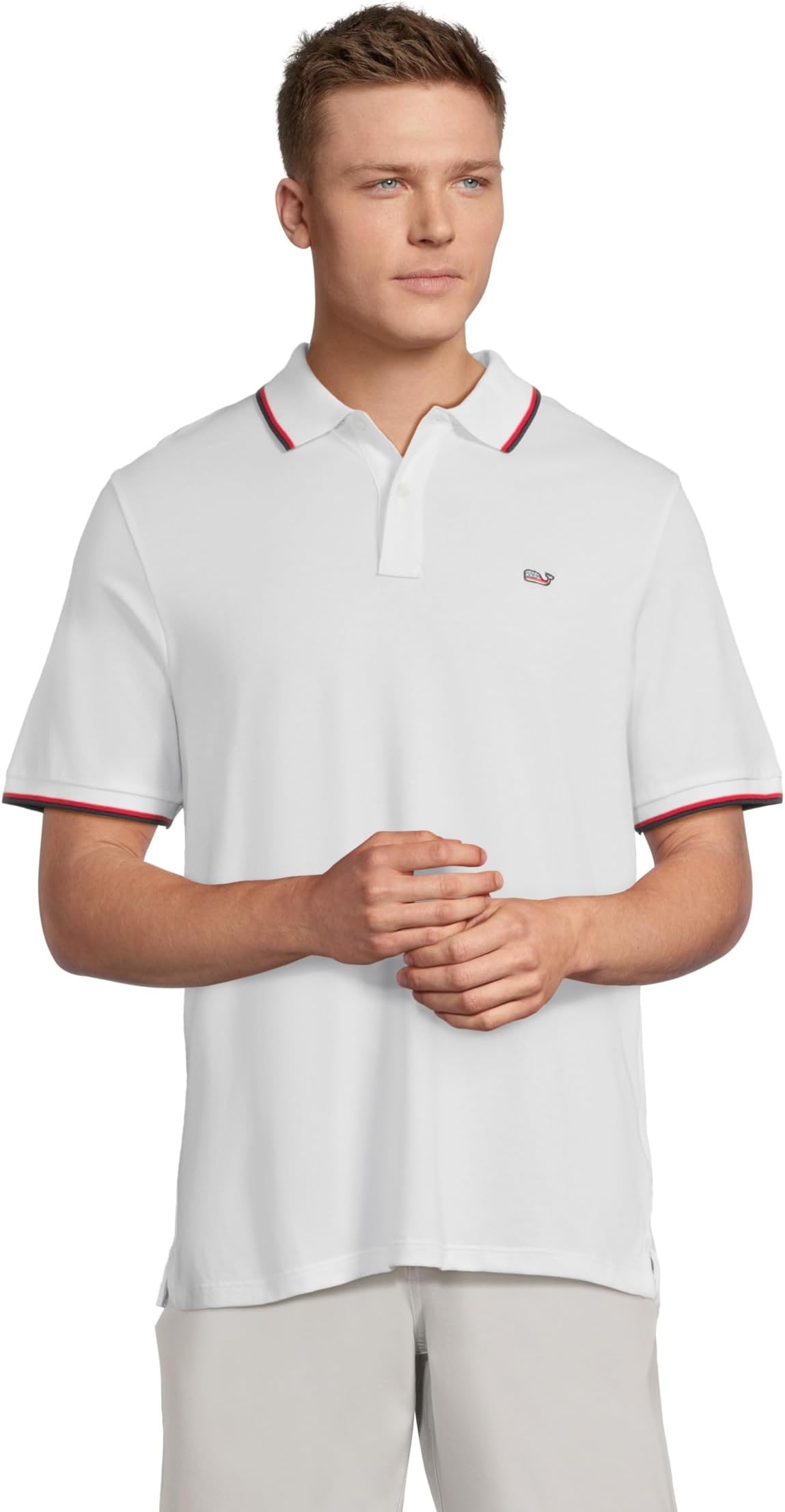 

Поло Vineyard Vines Edgartown Pique Polo, цвет White Cap 1