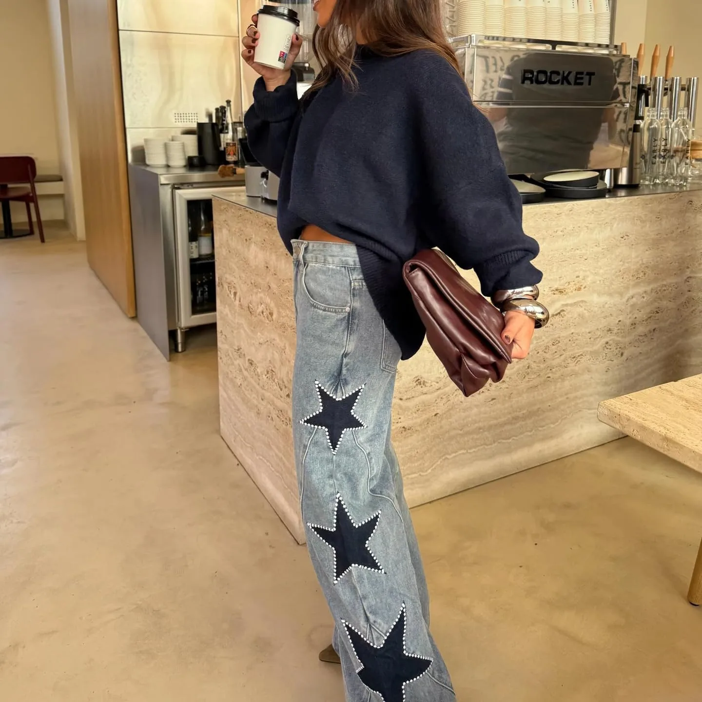 Женские джинсы High Waisted, Loose Wide Leg — фото 3