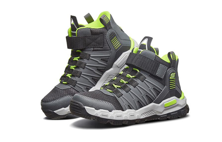 Кроссовки Skechers Kids Lifestyle Shoes GS High-top Grey/Green — фото 3