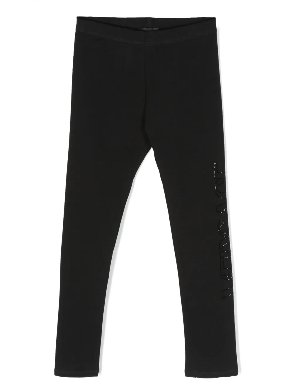 

Леггинсы с кристаллами и логотипом Versace Kids, черный