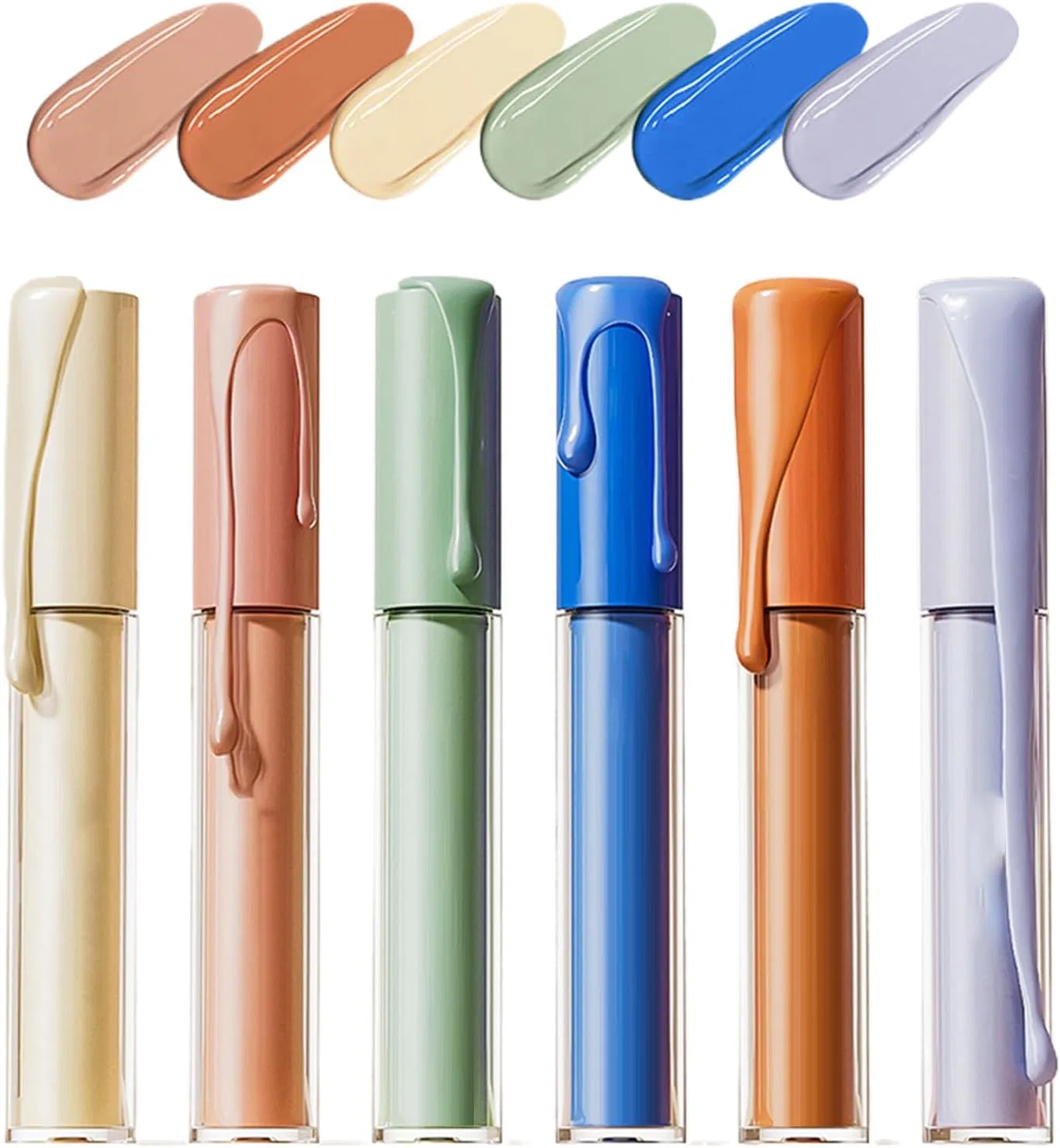 Консилер жидкий 6 цветов, No Brand, полное покрытие