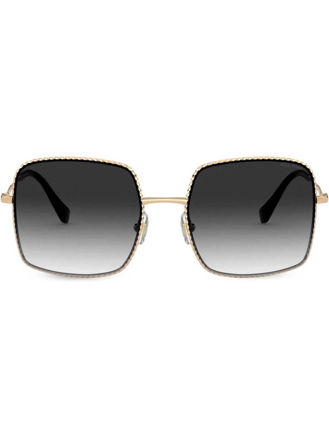 

Miu Miu Eyewear солнцезащитные очки в квадратной оправе, желтый