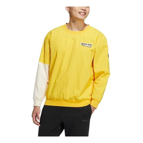 

Толстовка men's neo colorblock loose alphabet round neck long sleeves yellow Adidas, мультиколор