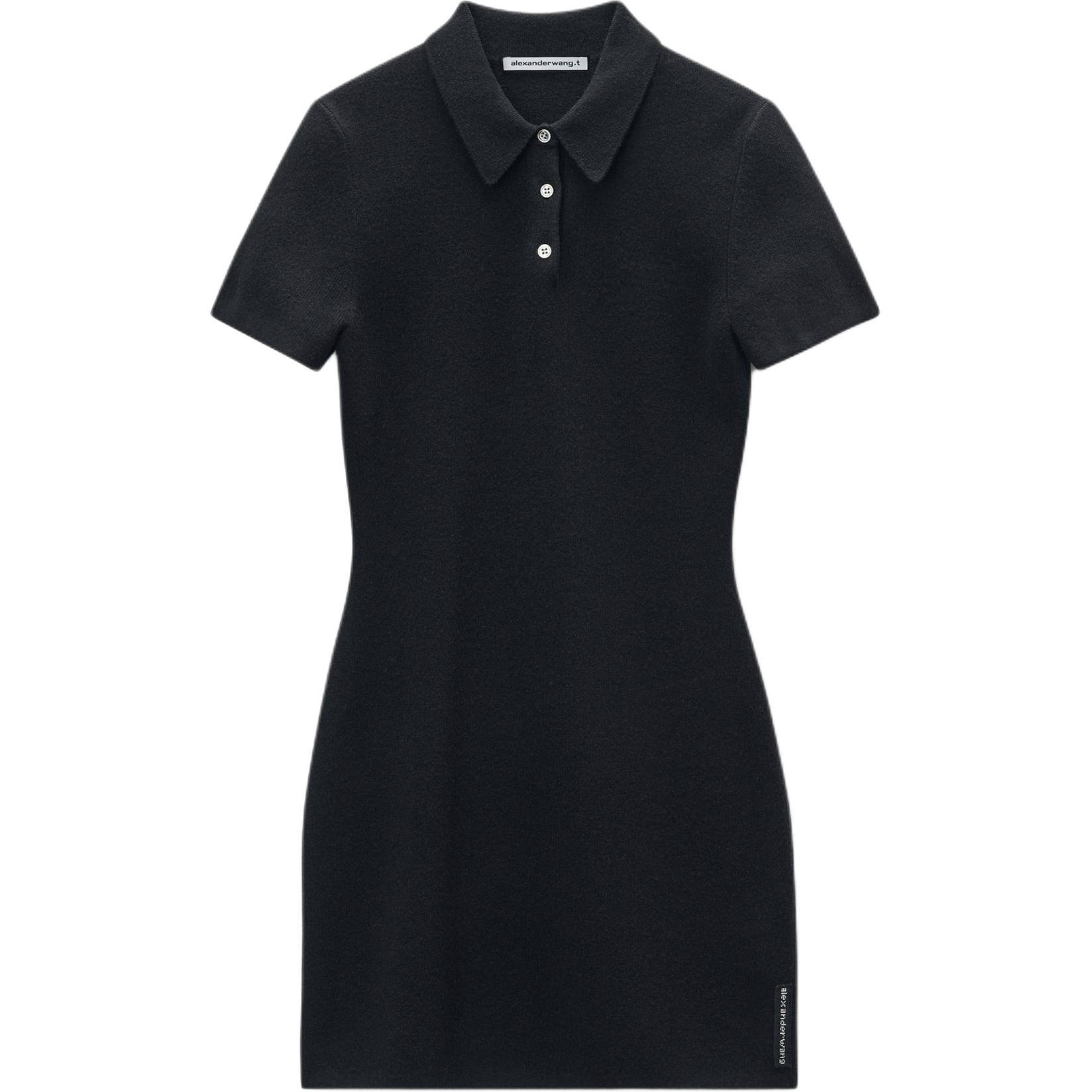 Платье-поло T By Knitted Alexander Wang, черный
