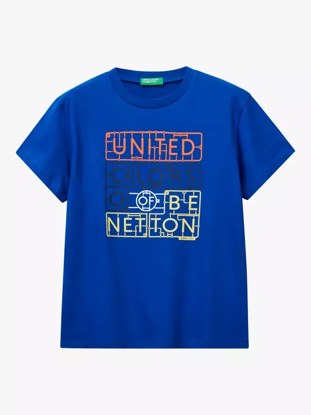 Детская футболка с графическим принтом United Benetton, Blue