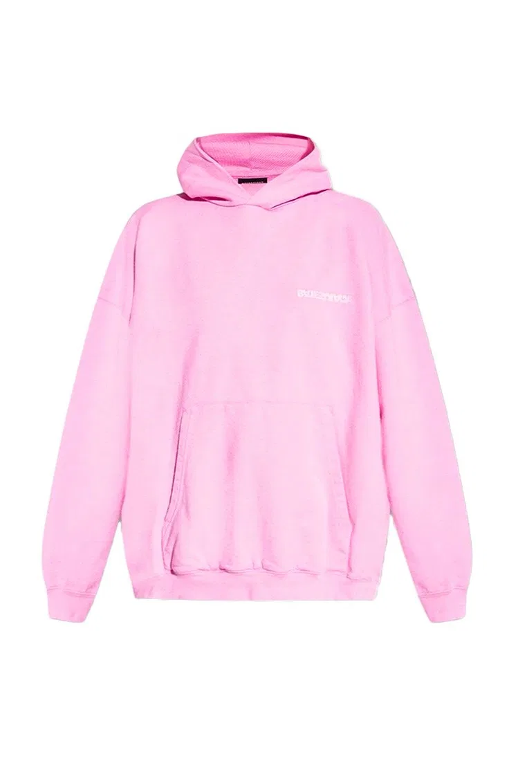 Худи с вышитым логотипом, розовое Balenciaga