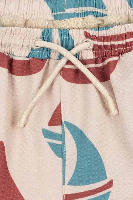Плавки детские с узором SEER ASNOU SWIM SHORTS GRS Konges Sløjd, бежевый — фото 3