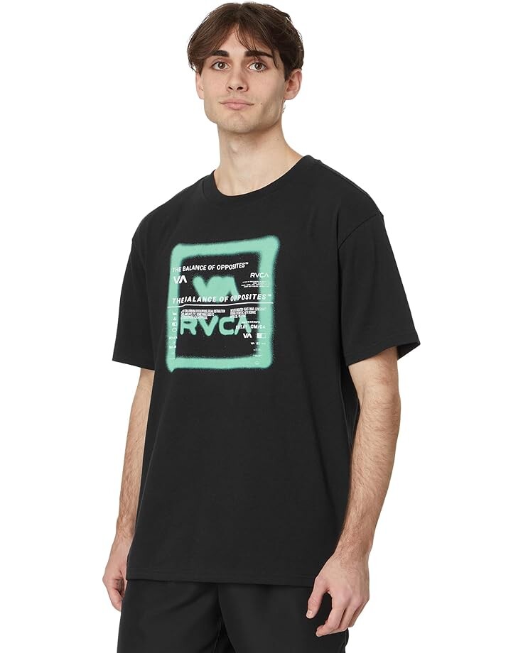 

Футболка RVCA Spray Text S/S, черный