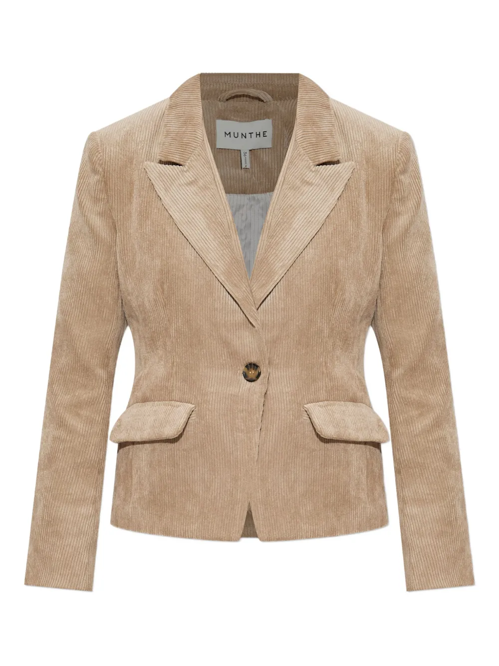 

Вельветовый однобортный пиджак Munthe, нейтральный