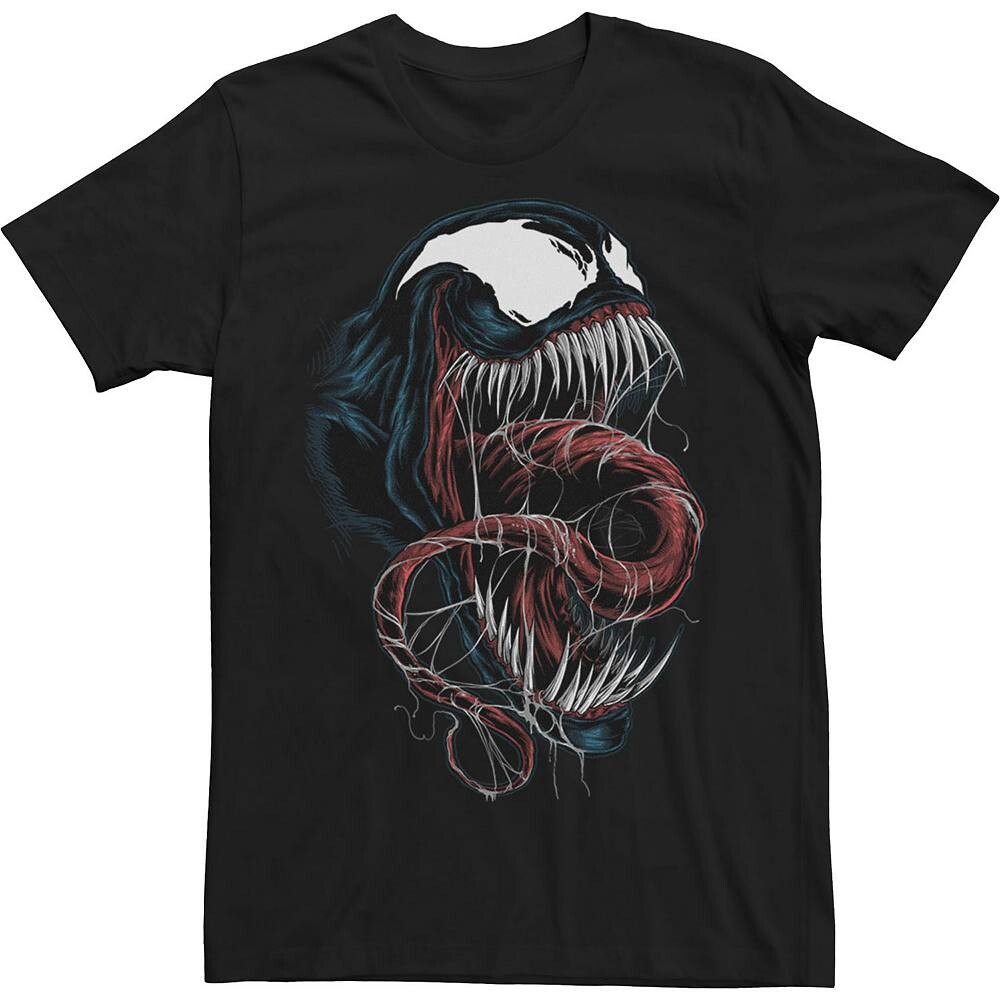 

Футболка с крупным планом Big & Tall Marvel Spider-Man Venom Licensed Character, черный
