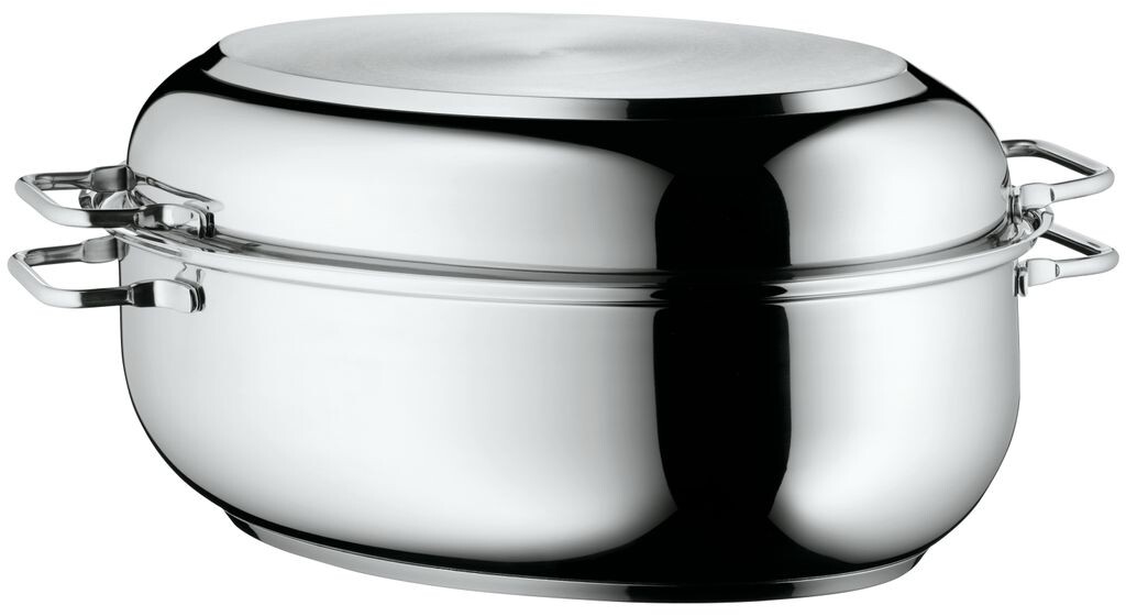 

Жаровня WMF индукционная 41x28,5x18 см, запеканка 8,5л с индукционной крышкой, нержавеющая сталь Cromargan, можно использовать в духовке, серебро