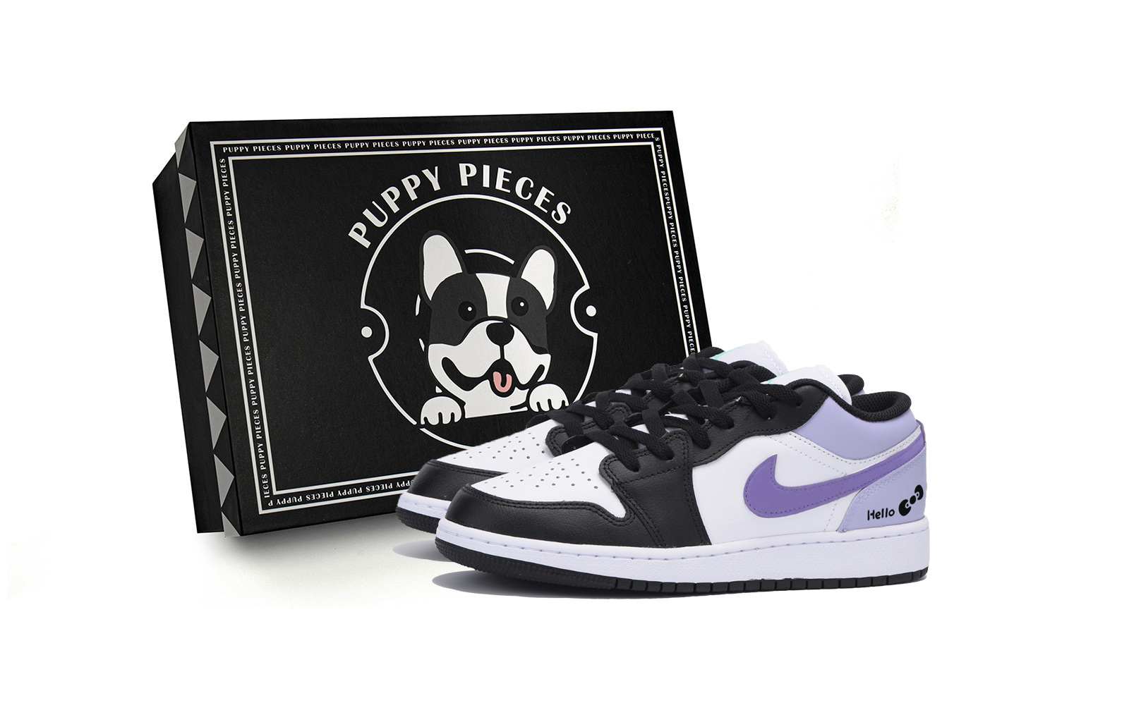 

Jordan Баскетбольные кроссовки Air 1 Low Top Vintage, мужские, белые, фиолетовые