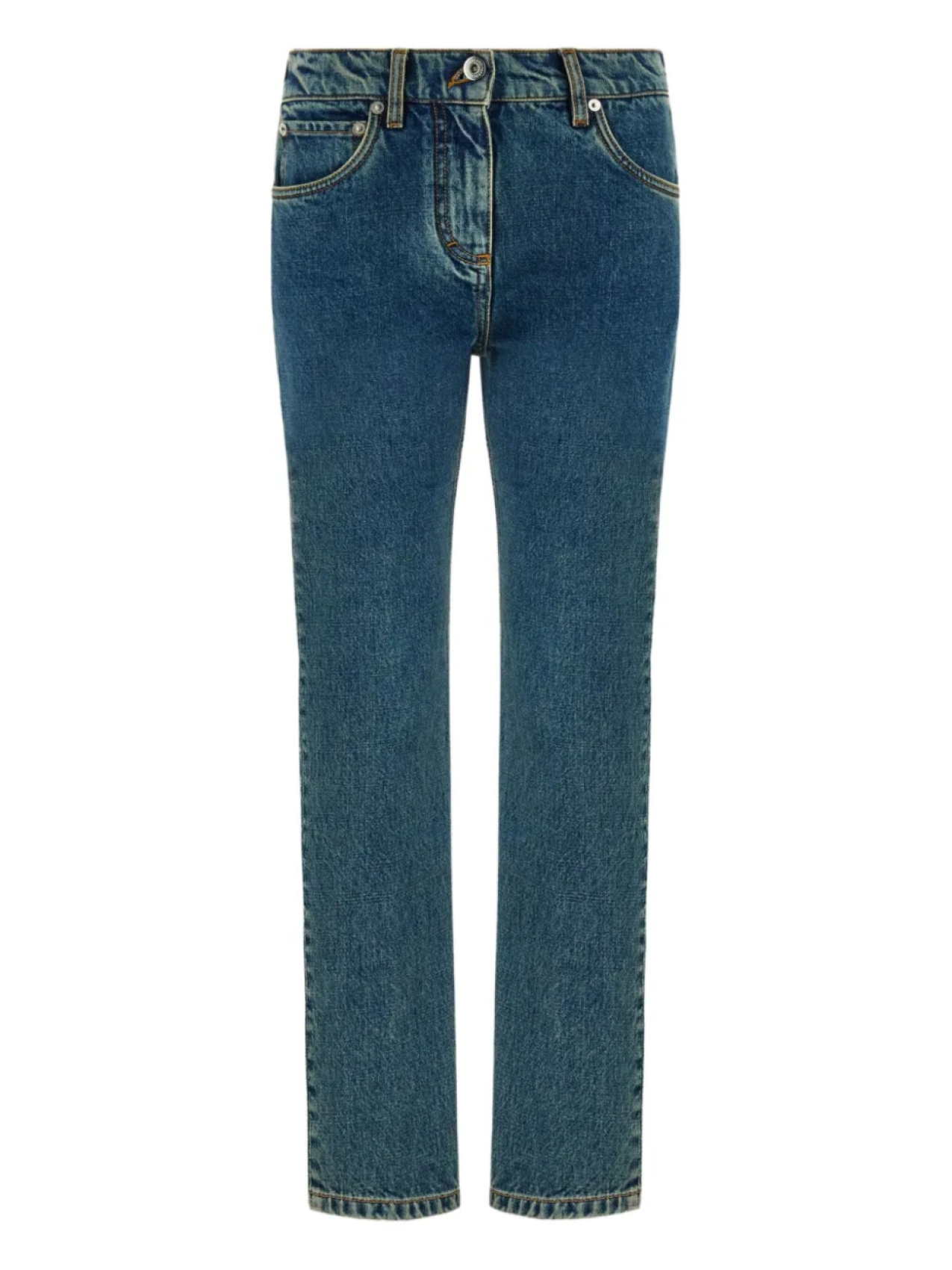 

Джинсы Ferragamo stonewash с пятью карманами, синий