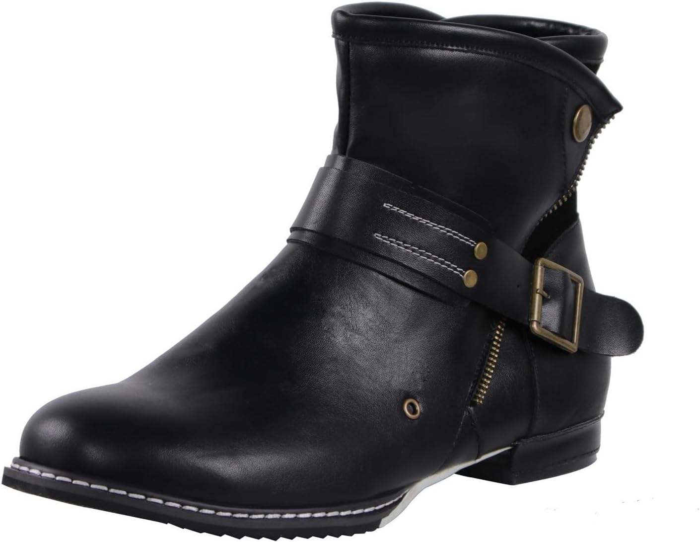 

Мужские короткие джинсовые ботинки HOUDBDOL с толстой подошвой, многослойные, на низком каблуке, с классической пряжкой и боковой молнией, в деревенском стиле, как рыцарские ботинки. Подходят для велоспорта, работы на ферме и вечеринок, черный