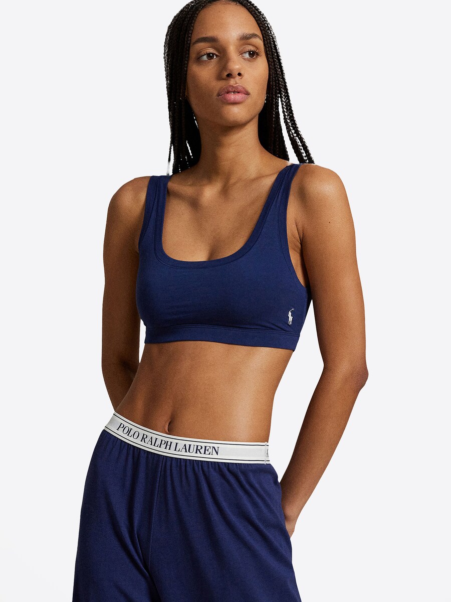Бюстгальтер-бралетт Polo Ralph Lauren Club Cotton, темно-синий — фото 2