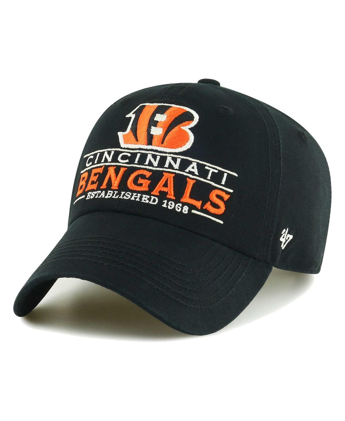 

Мужская черная регулируемая шапка Cincinnati Bengals Vernon Clean Up '47 Brand