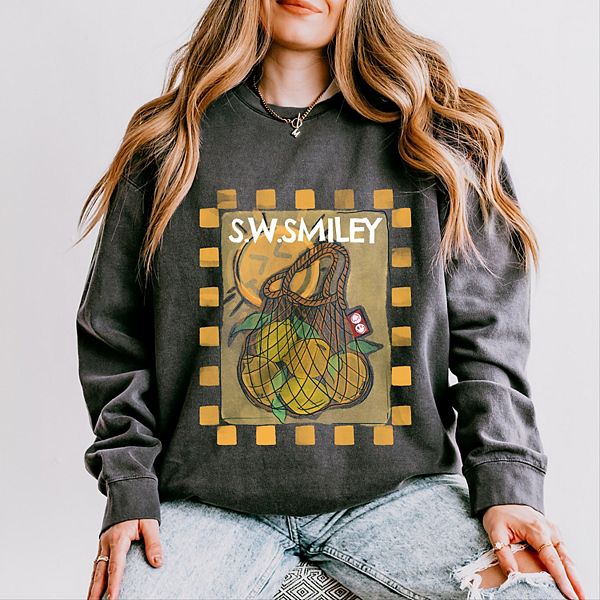 

SWSmiley lemon bag - женский легкий свитшот garment dyed Simply Sage Market, Pepper
