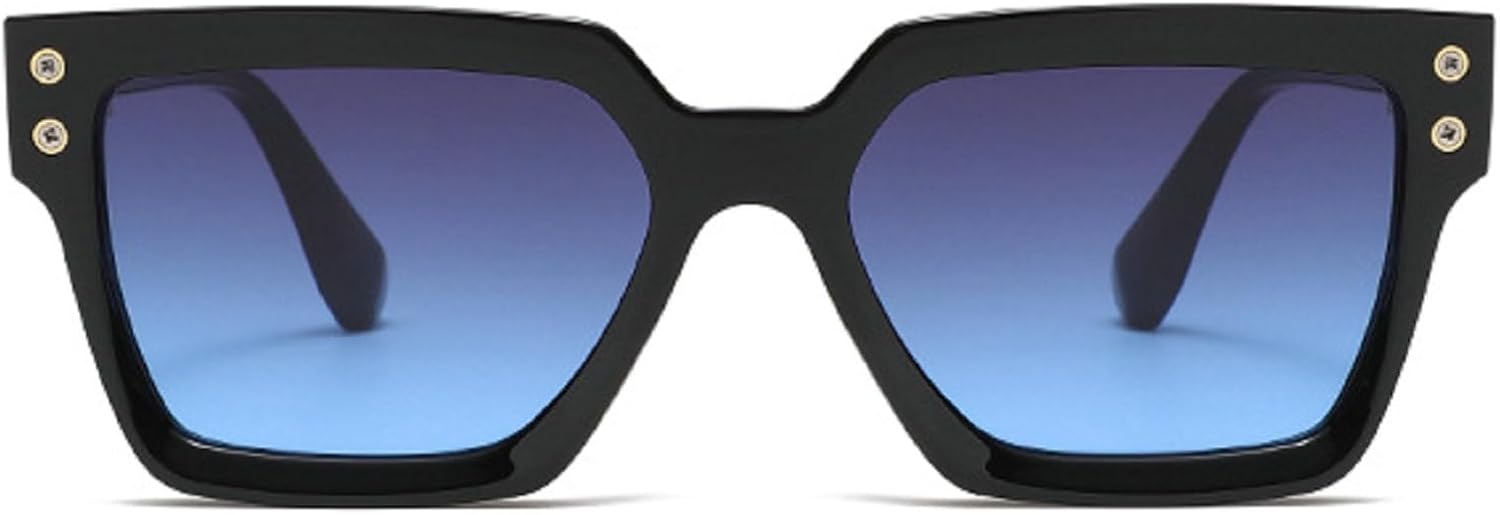 

Классические квадратные солнцезащитные очки для женщин, очки-пилот 2025, роскошные винтажные очки для вождения в большой оправе для мужчин, солнцезащитные очки UV400 mincl, Black Blue