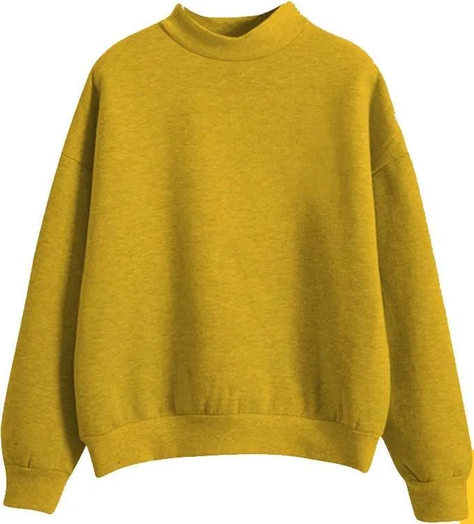 Женский свитшот, свободный крой, Plain, Small-yellow2