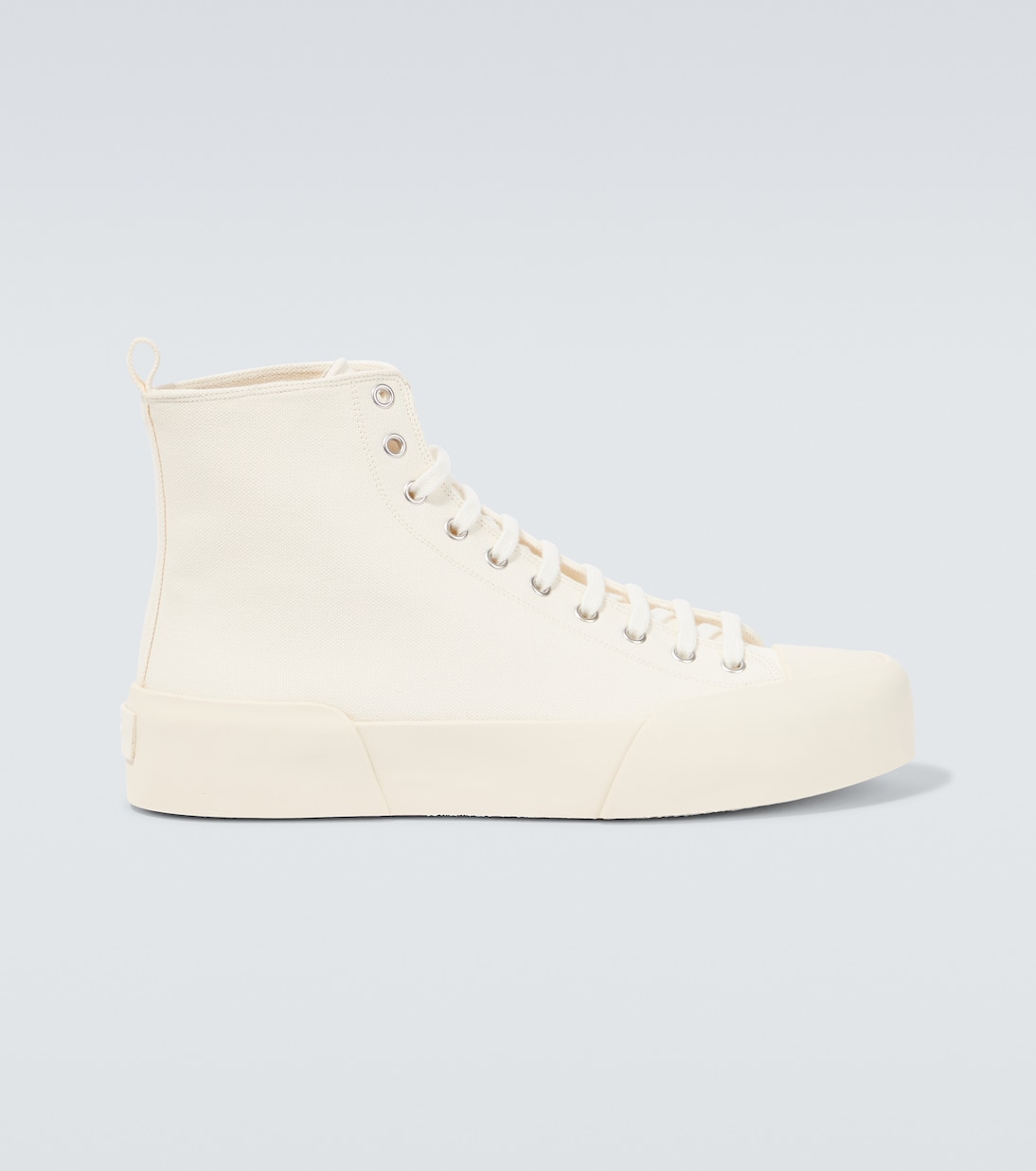

Высокие парусиновые кеды Jil Sander, Natural