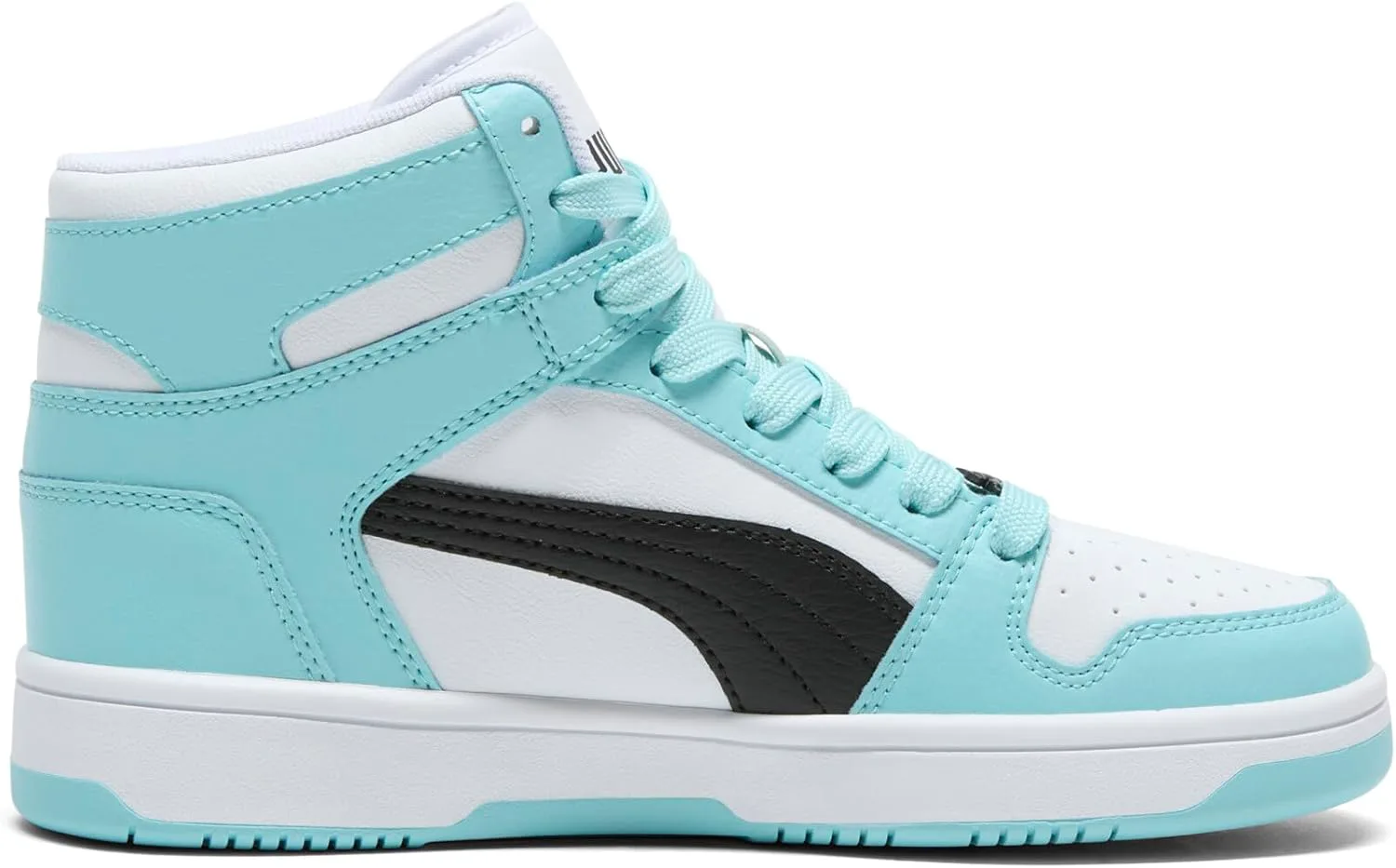 Кроссовки Puma Unisex-Child Rebound Layup Mid, белый/черный — фото 3
