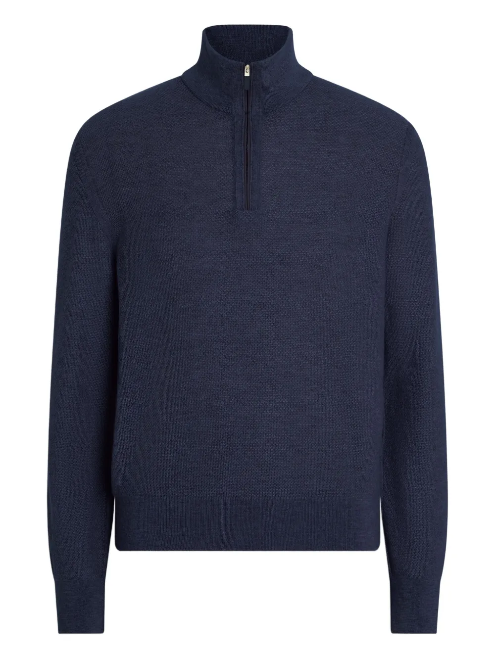 

Кашемировый свитер с воротником-стойкой Zegna, синий
