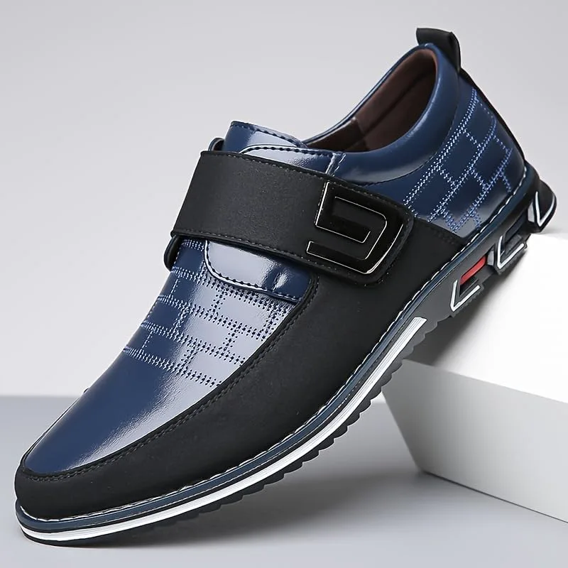 Men's lace-up Business Casual Shoes - Shock-Absorbing Insole, Anti-Slip Rubber Sole - Simple and Professional Style. Suitable for Offices, Events, and Travels - for Daily use and Weddings Clolinde, синий — фото 2