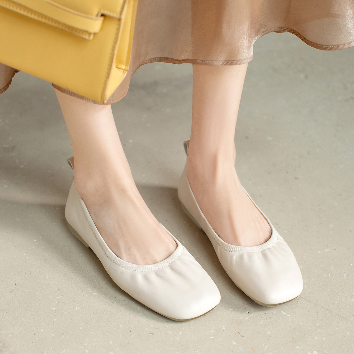 Туфли женские повседневные Women's Casual Shoes Women's Low-Top Beige Cameido — фото 4