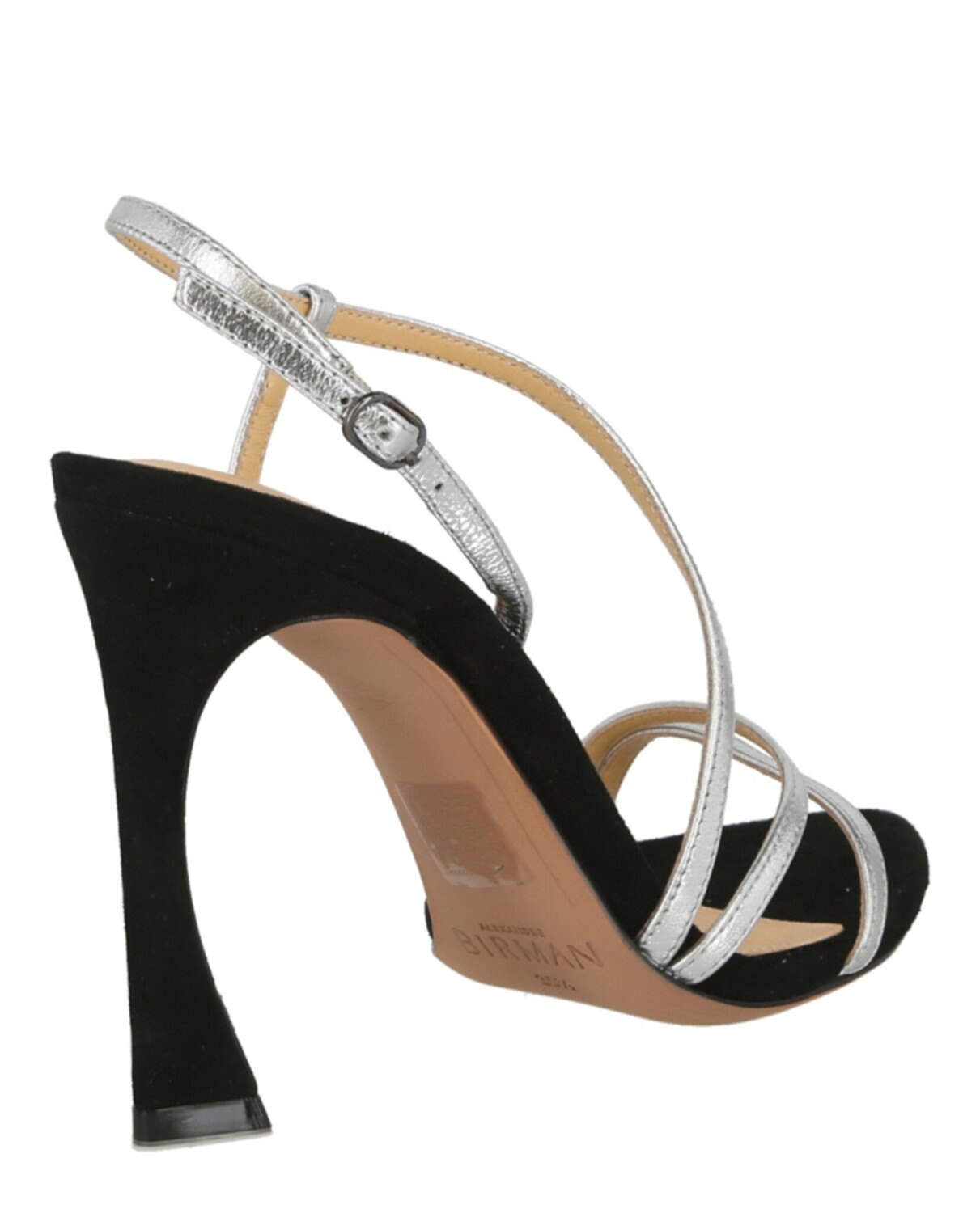 Сандалии Alana на каблуке Alexandre Birman, серебро