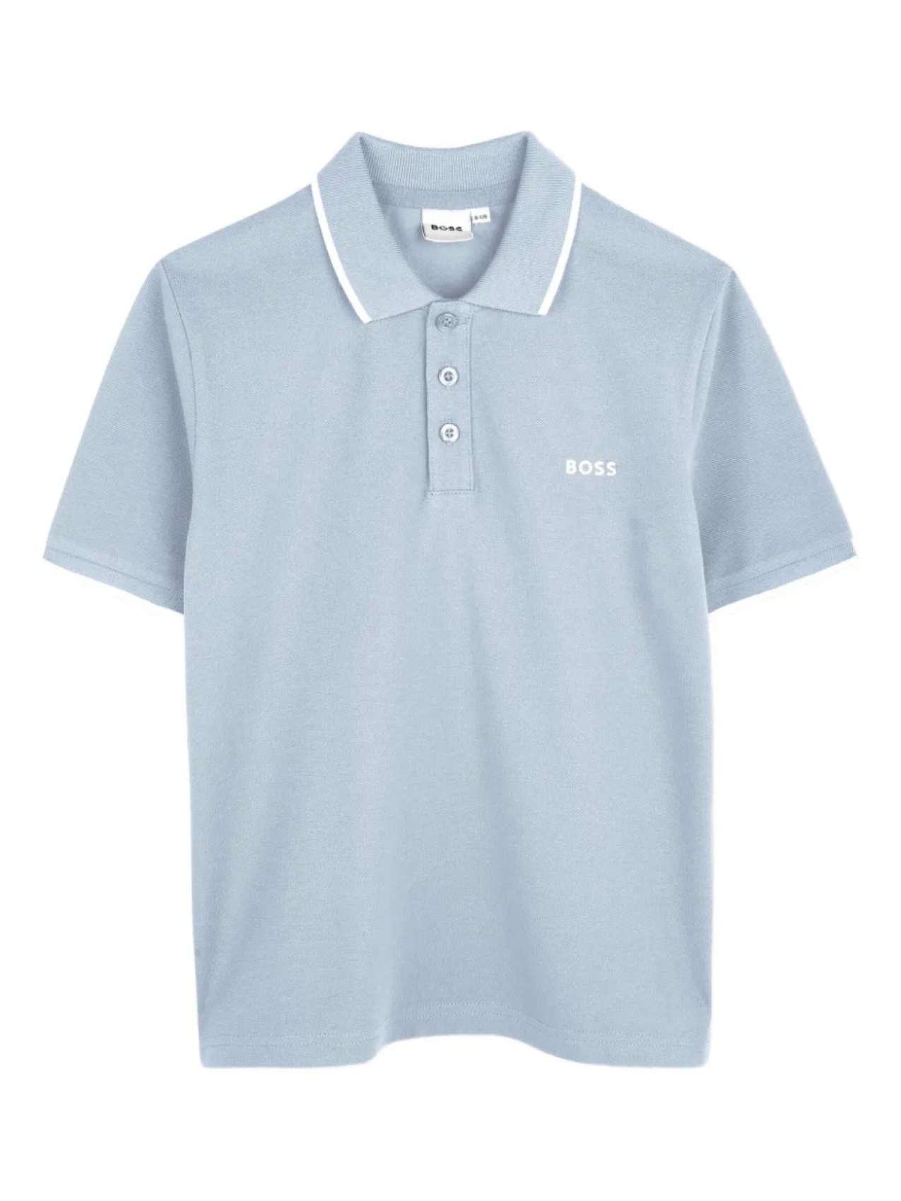 

Рубашка поло с окантовкой BOSS Kidswear, синий
