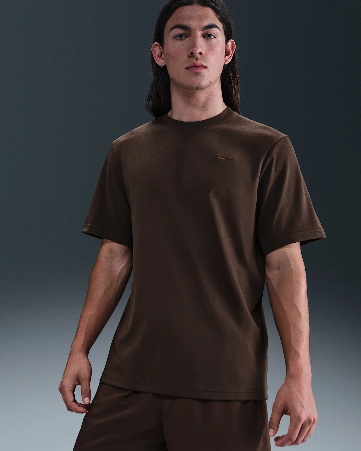 Мужская футболка Dri-FIT с коротким рукавом Nike Primary, Baroque Brown/Baroque Brown