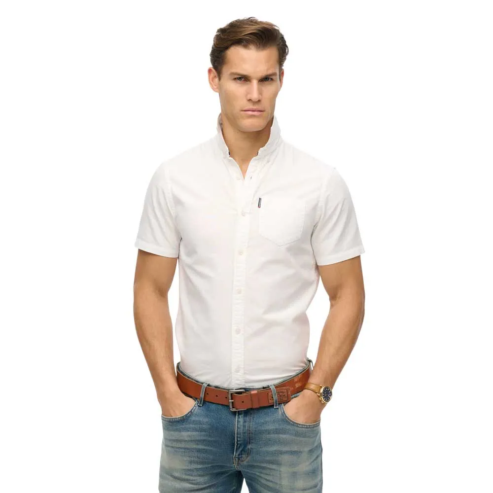

Рубашка с коротким рукавом Superdry Oxford, белый