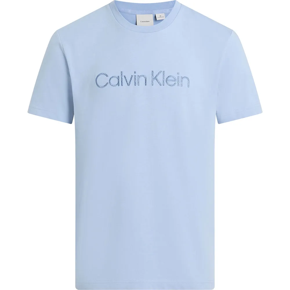 

Футболка с коротким рукавом Calvin Klein Textured Embroidery Logo, синий