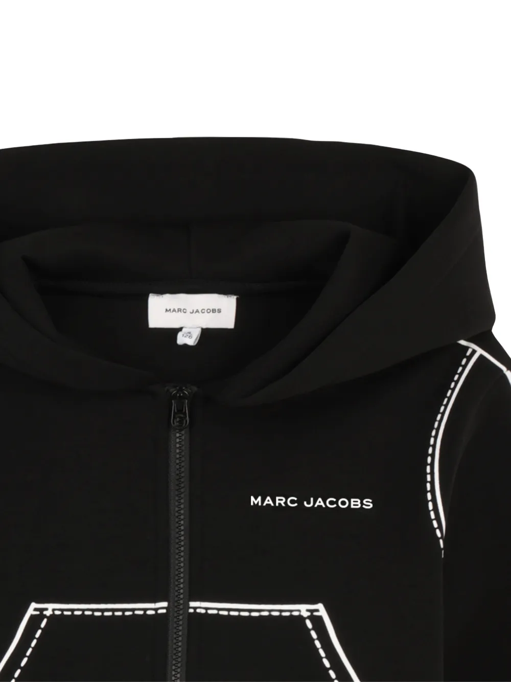 Толстовка на молнии Marc Jacobs Kids, черный — фото 3