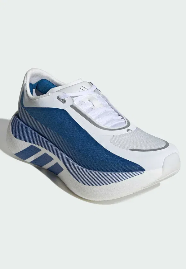 Кроссовки для бега по шоссе Hyperboost edge road running shoes Adidas Performance, облачно-белый, синий металлик — фото 2